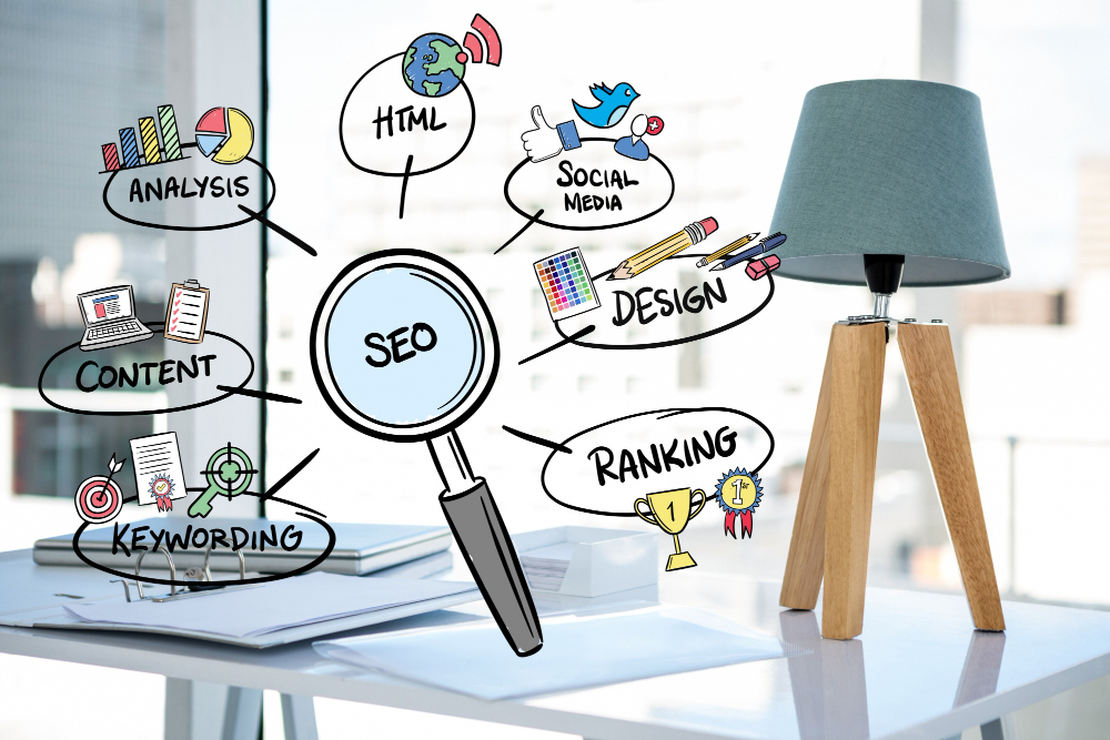 Magnifying Glass with SEO Concepts - Let´s Run Local